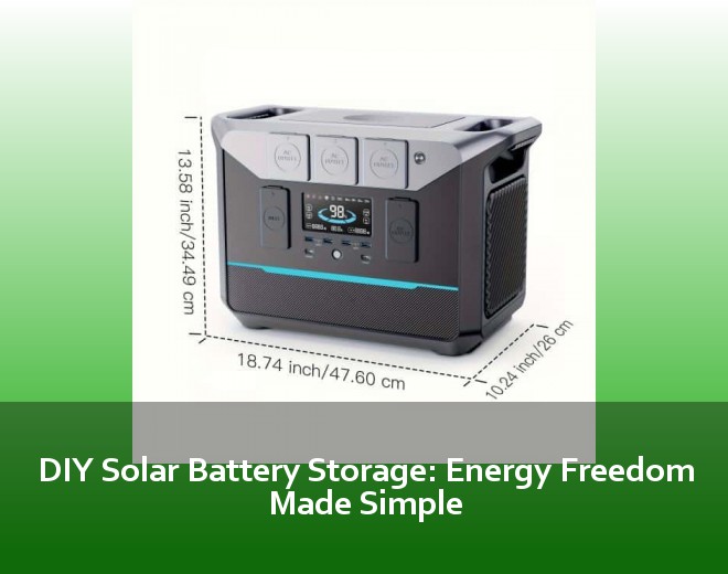 DIY Solar Battery Storage: Energy Freedom Made Simple